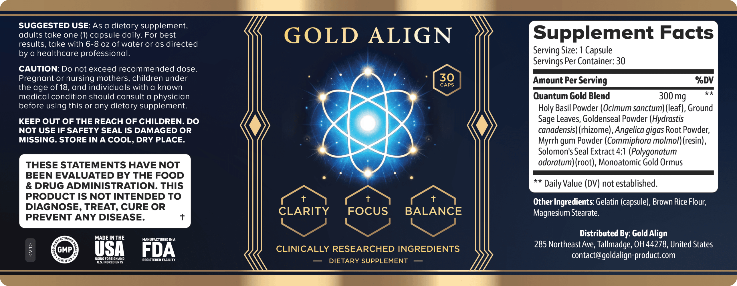 Gold Align Ingredients